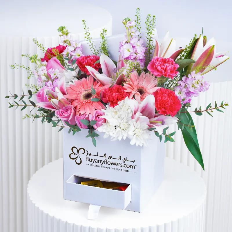 Blooms Melody Flower Arrangement - Flowers gift from Buy Any Flowers Dubai in Al Quoz Industrial Area 4, Dubai, UAE