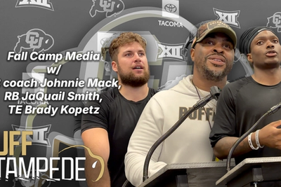 Colorado RB coach Johnnie Mack, RB JaQuail Smith & TE Brady Kopetz fall camp media availability