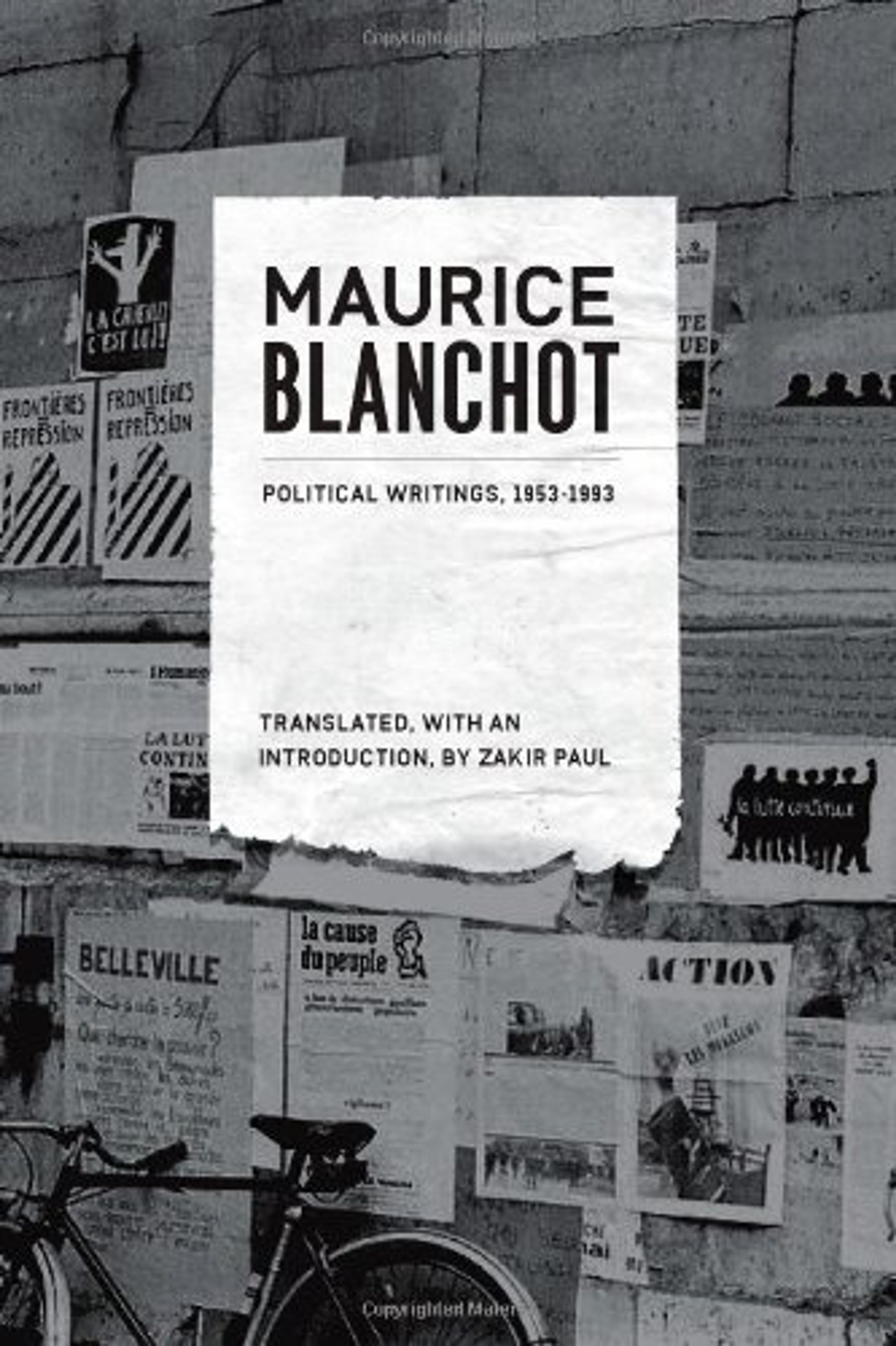 cover of Political Writings, 1953-1993