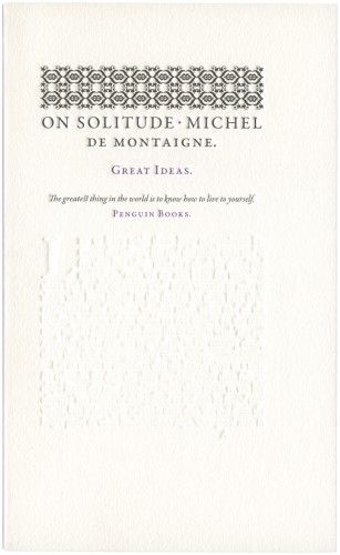 cover of On Solitude