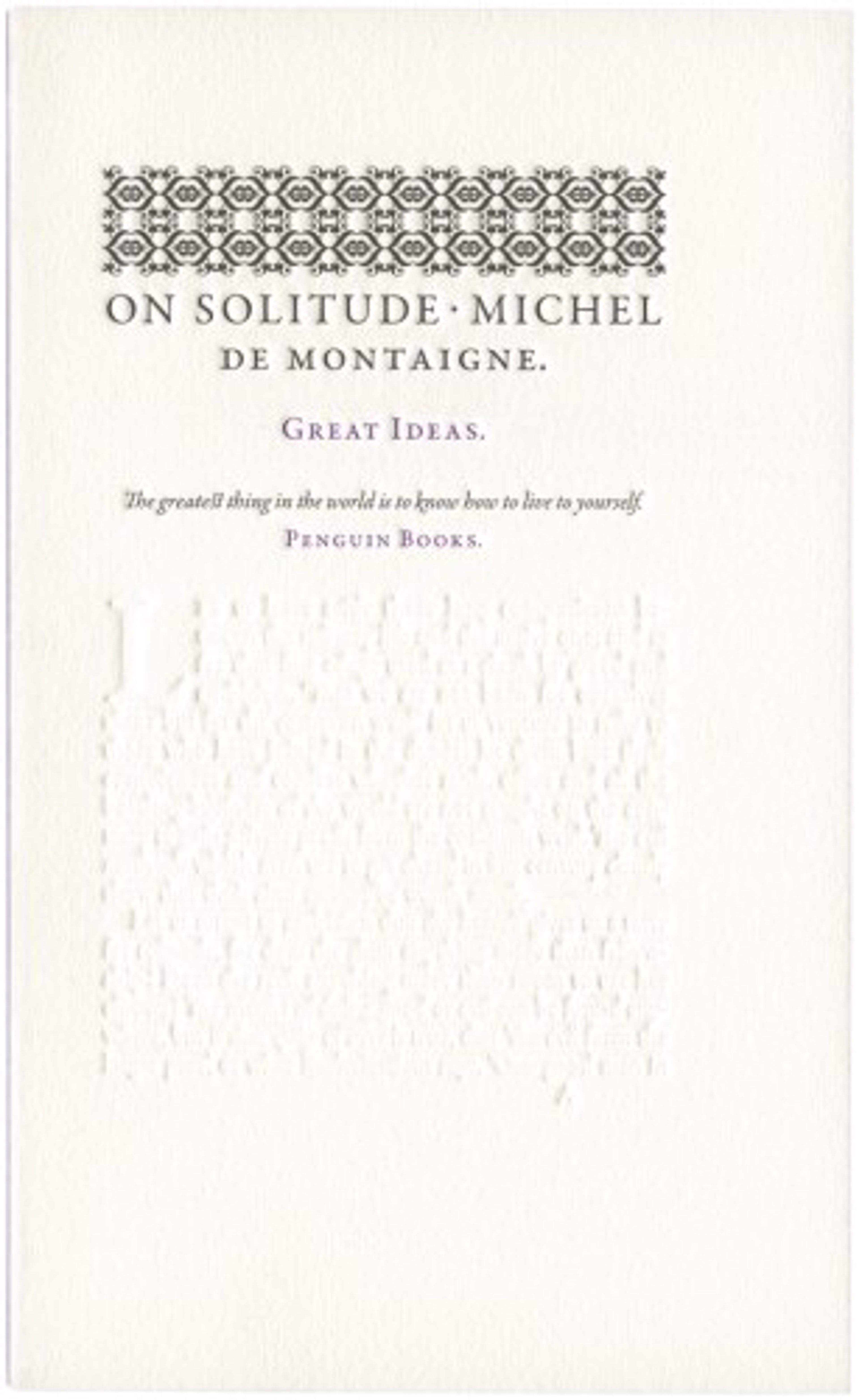 cover of On Solitude