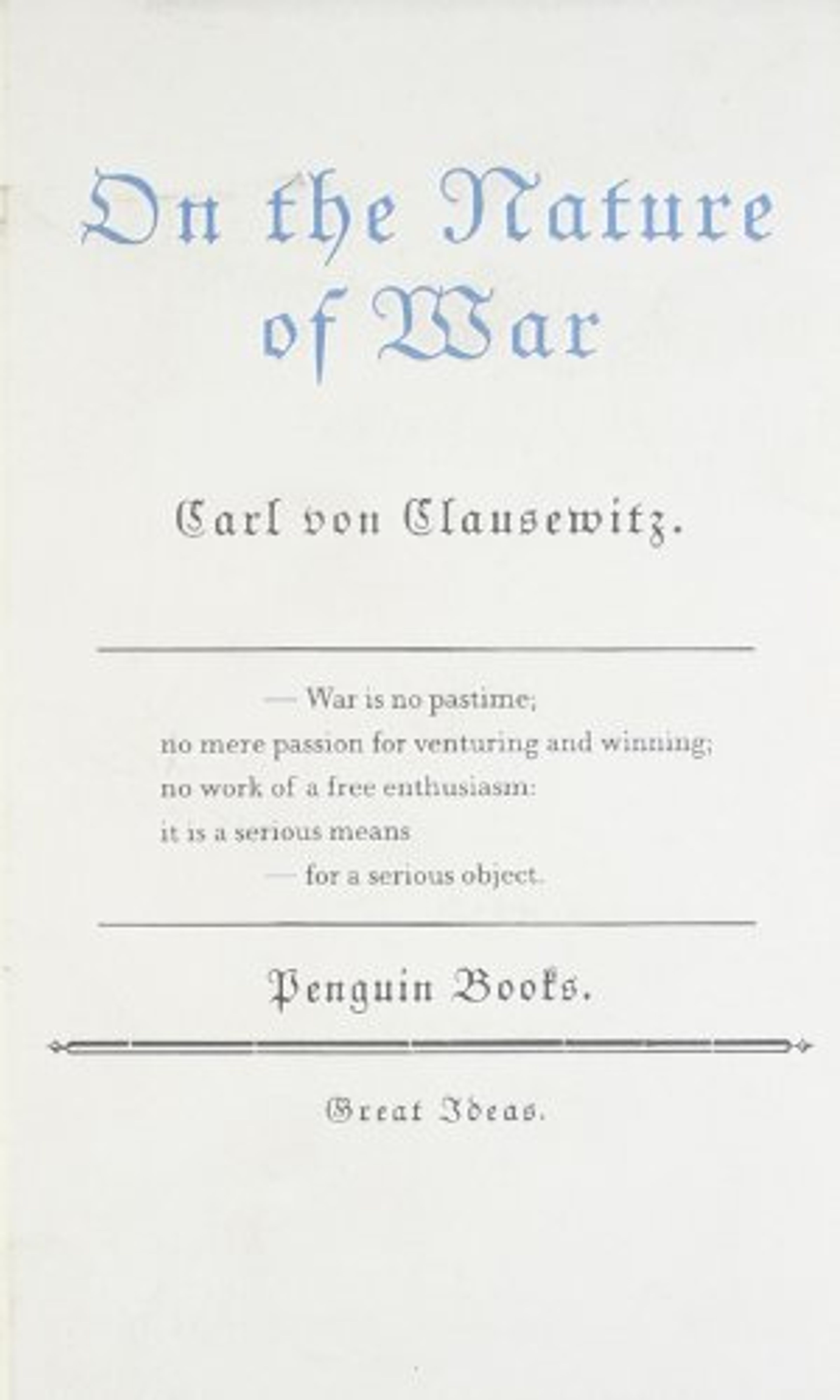 cover of On The Nature of War