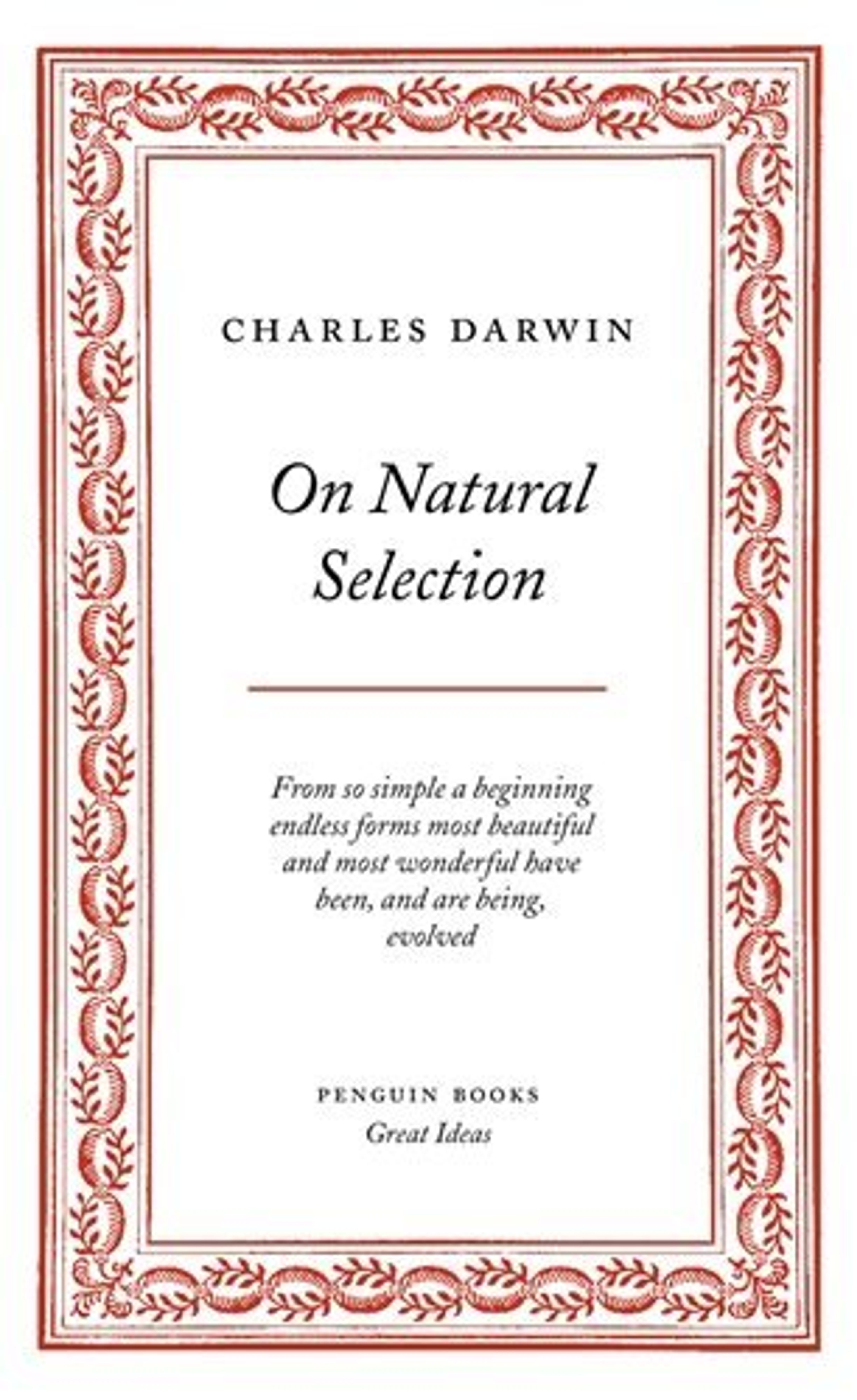 cover of On Natural Selection