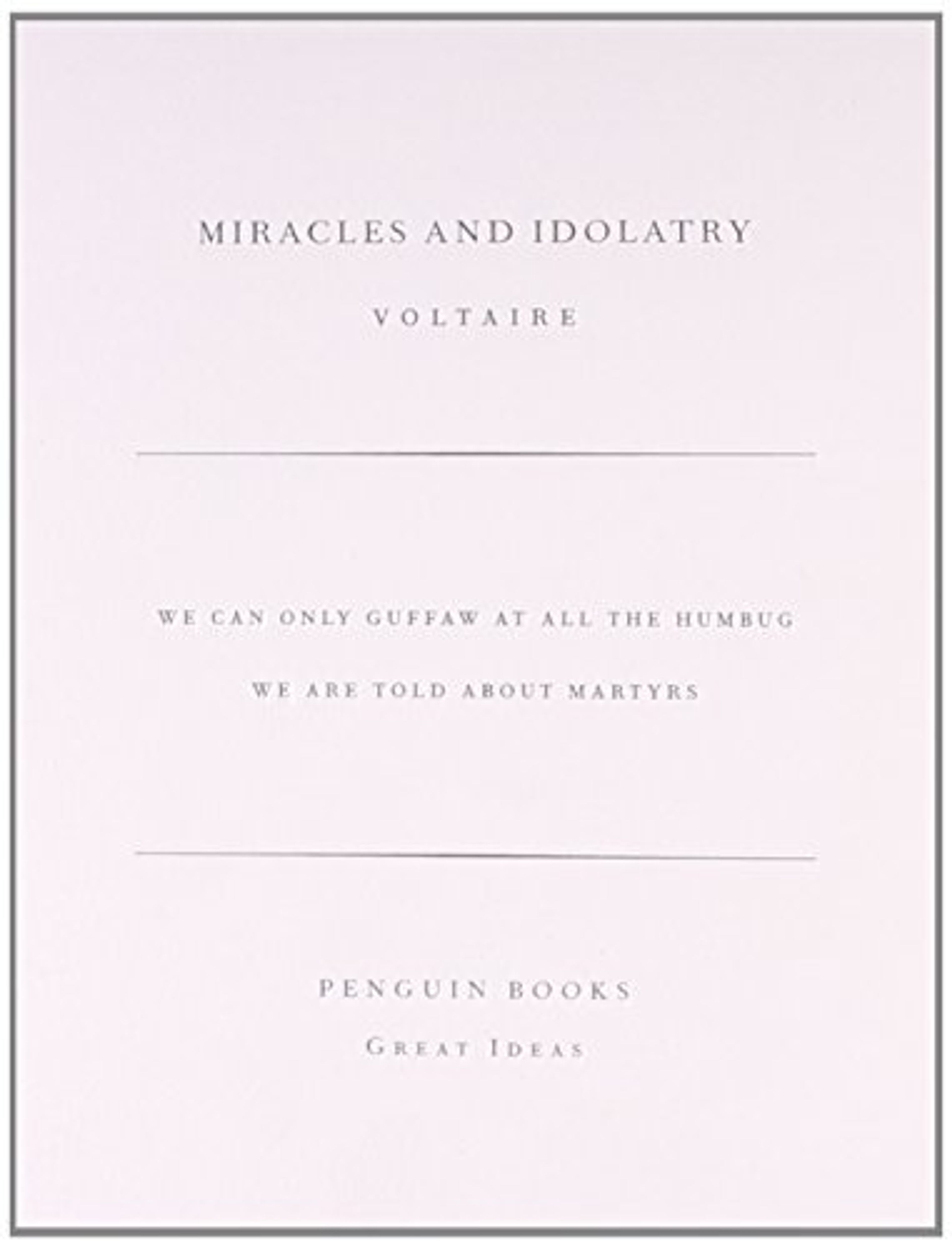 cover of Miracles and Idolatry