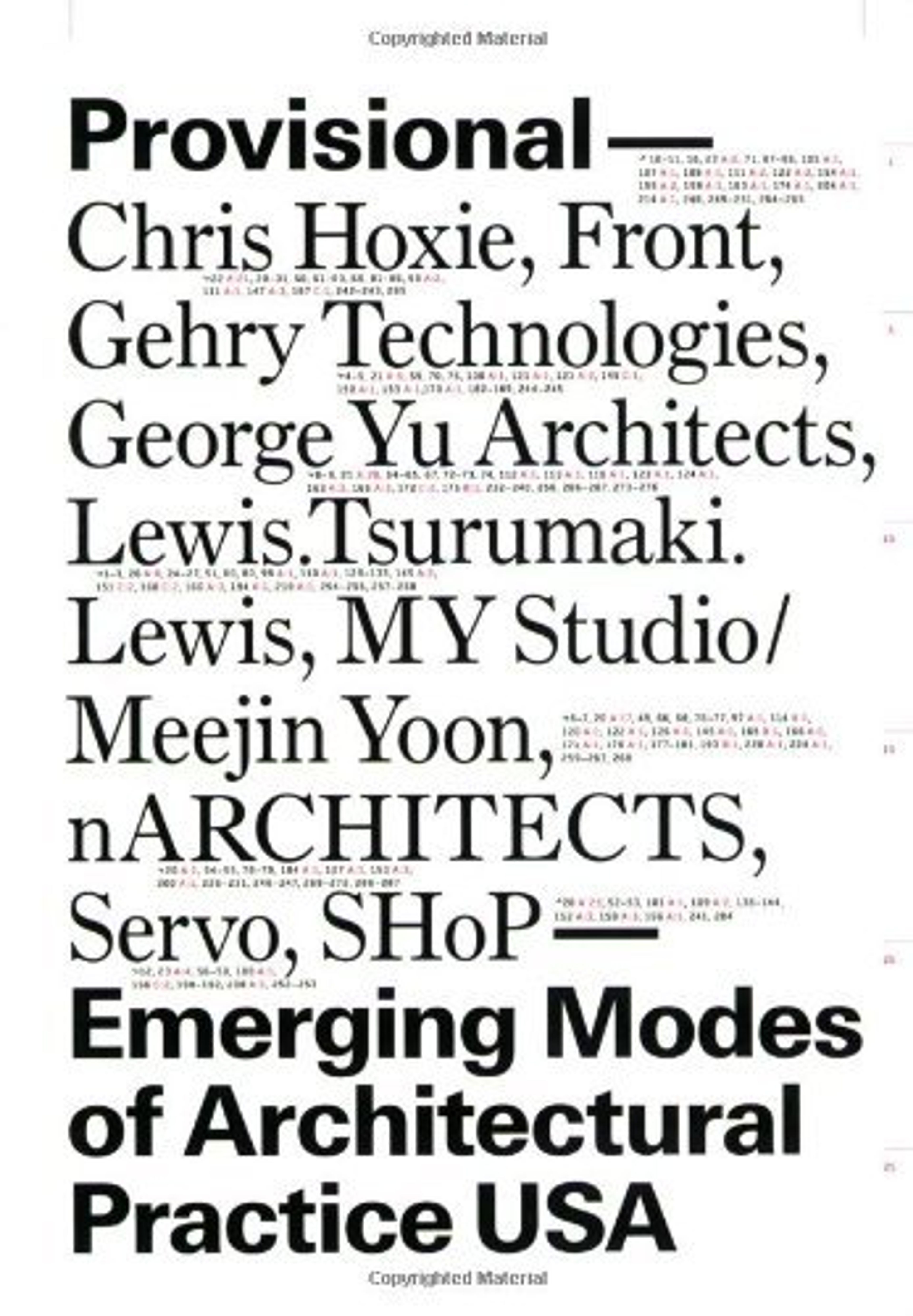cover of Provisional: Emerging Modes of Architectural Practice USA