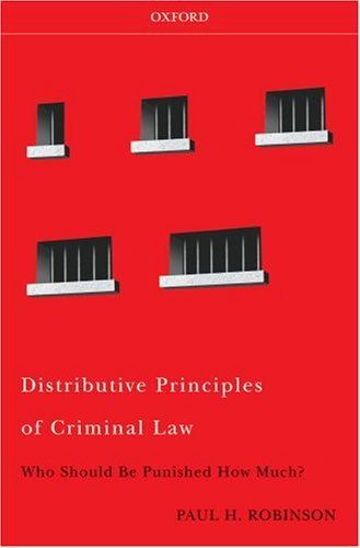 cover of Distributive Principles of Criminal Law