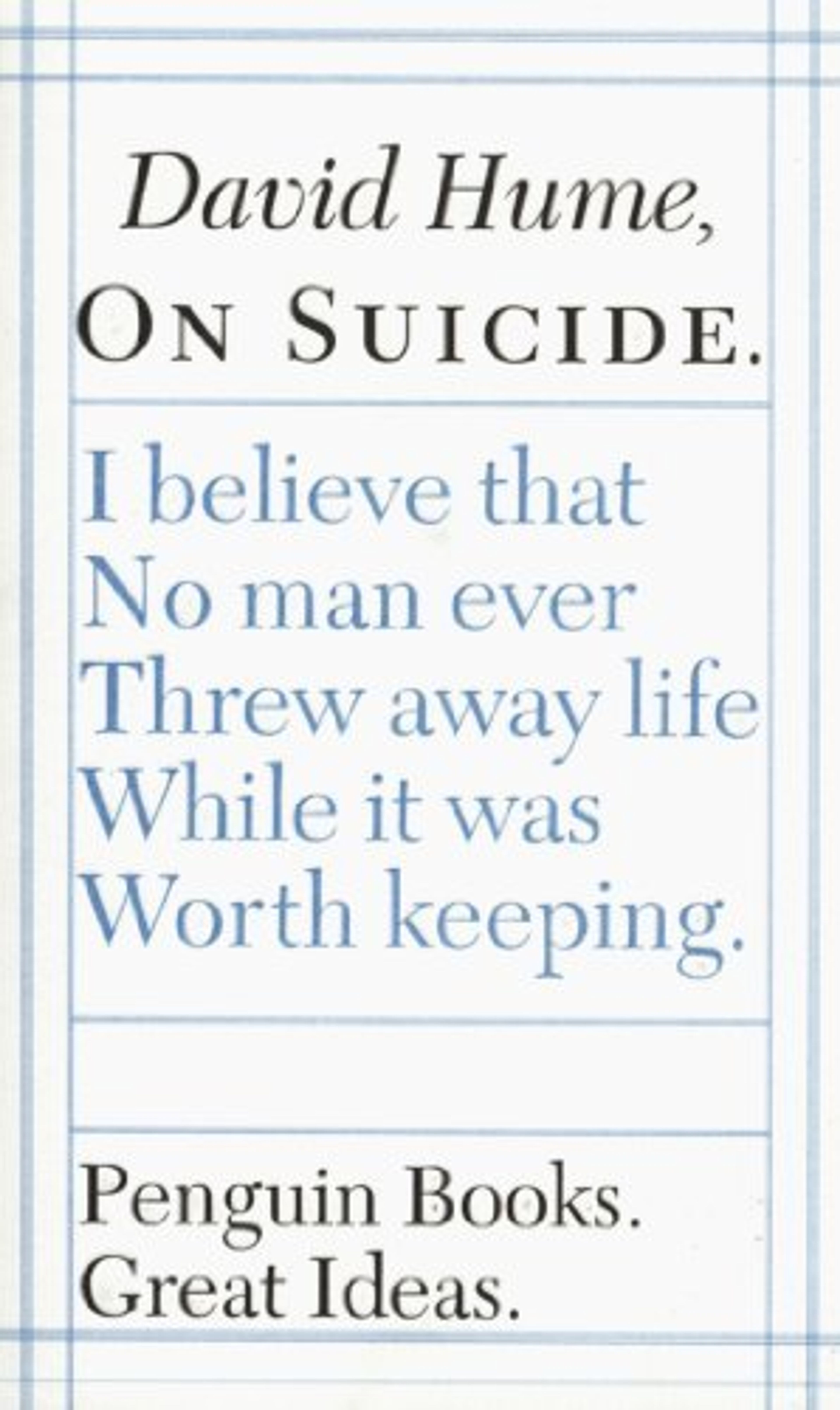 cover of On Suicide