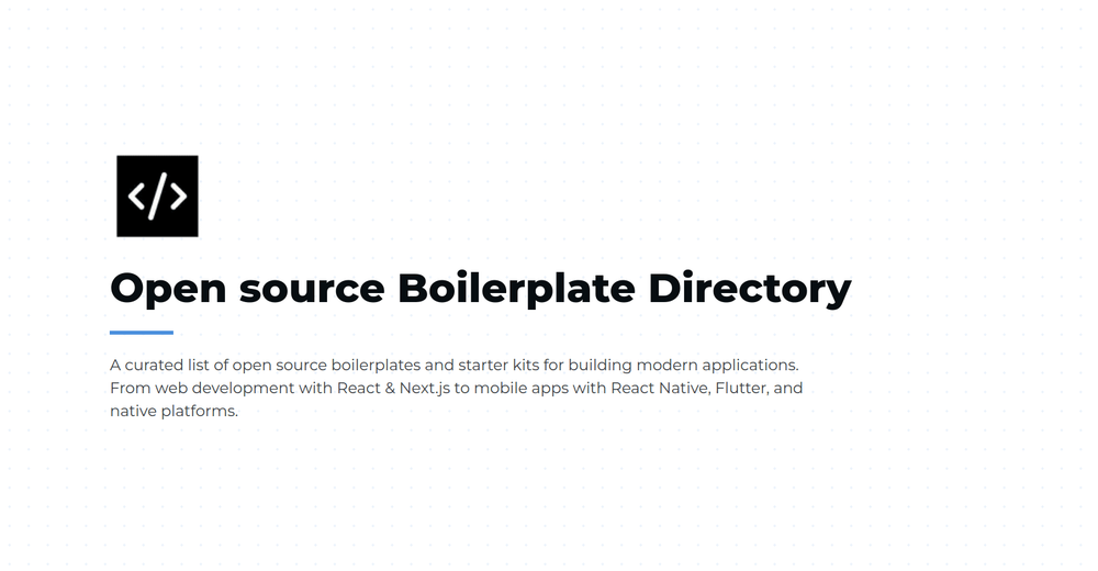 image of Open Source Boilerplates image of Open Source Boilerplates