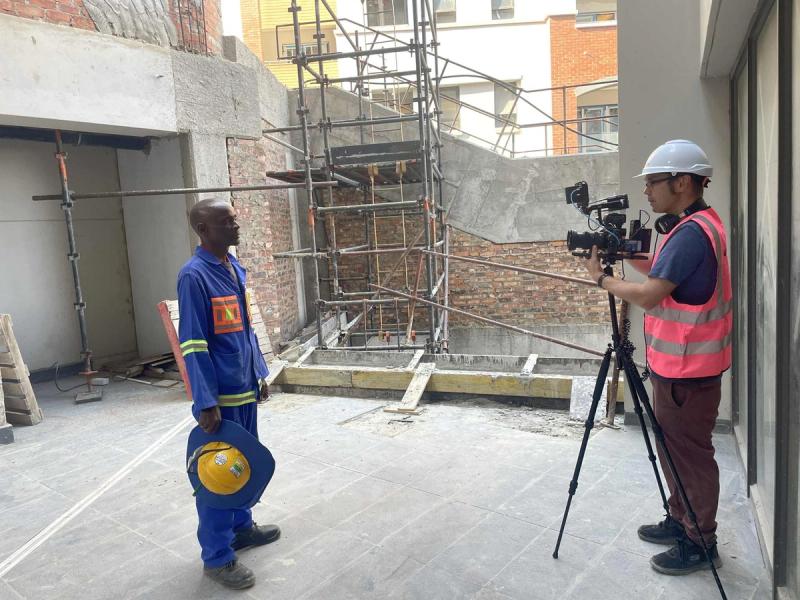 Vidnesbyrd fra byggepladsen i Sydafrika. Foto: RES.