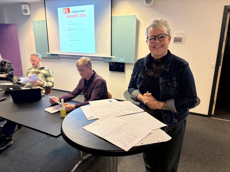 Michelle Frese, formand for Malernes Fagforening i Storkøbenhavn, blev genvalgt som kasserer på årsmødet i Byggefagenes Samvirke 2026. Foto: Søren J. 