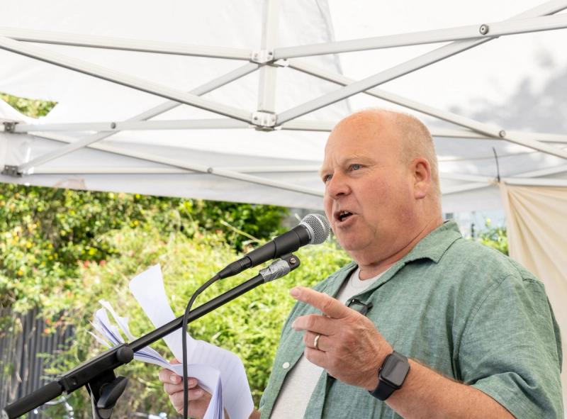 Organiseret kriminalitet i byggebranchen skal bekæmpes, lyder budskabet fra formanden i Byggefagenes Samvirke, Henrik Juul Rasmussen. Foto: Sørensen D. Andernsen. 