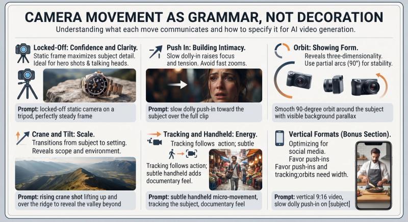 Camera Movement in AI Video: When to Push, Orbit, Crane or Lock Off