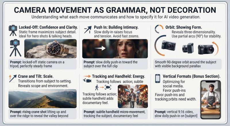 Camera Movement in AI Video: When to Push, Orbit, Crane or Lock Off