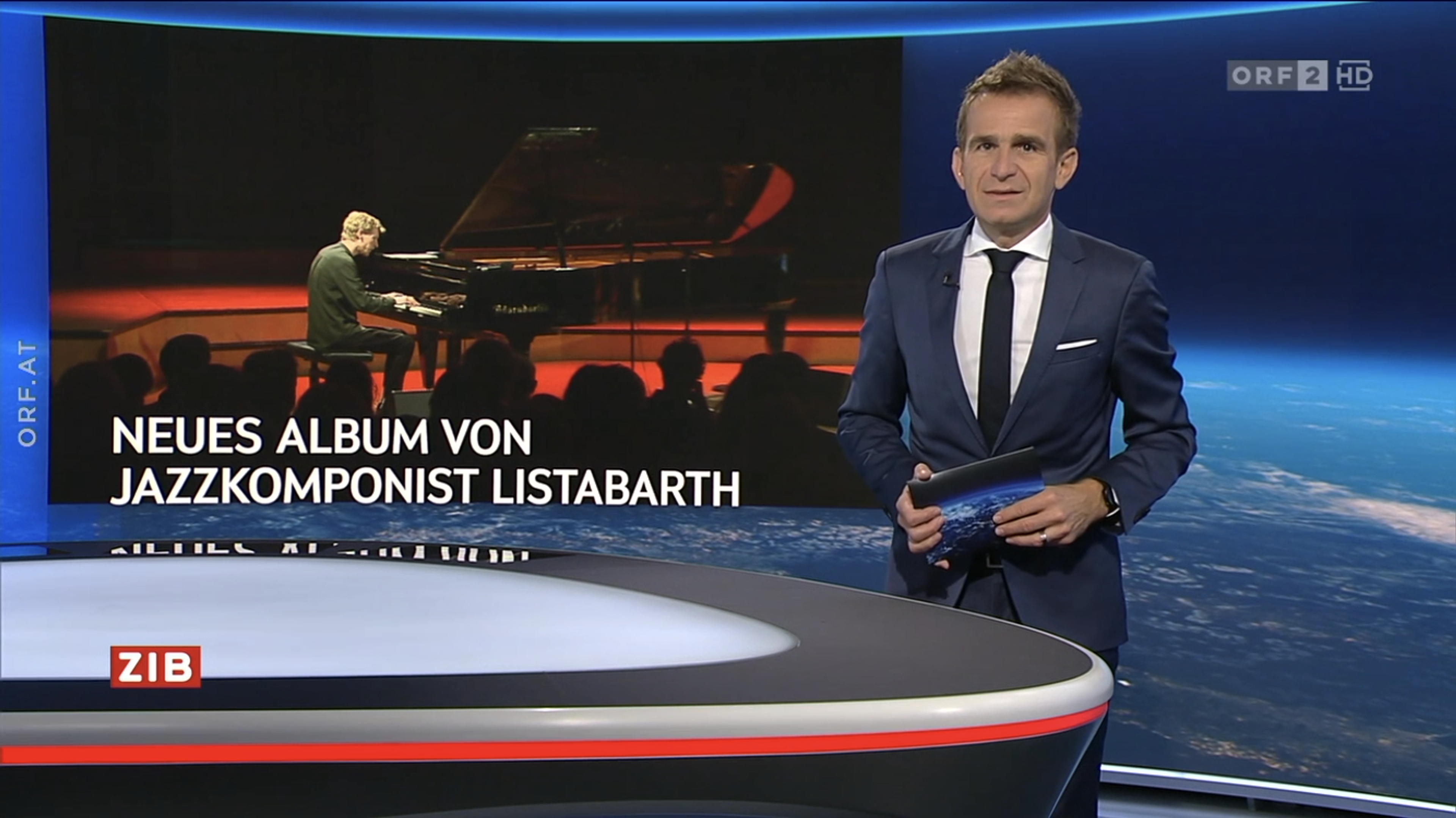 ZIB Beitrag im ORF über das Release Konzert von Martin Listabarths neuem Album "Postcards" im Radiokulturhaus Wien