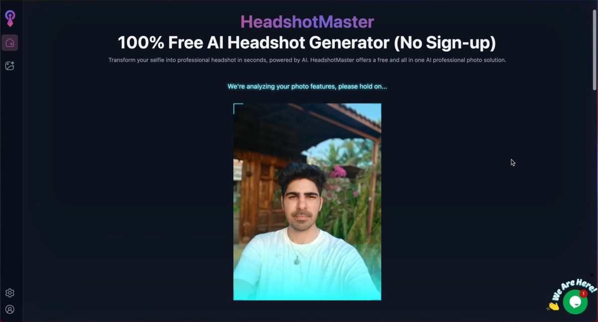 HeadshotMaster image analysis screen