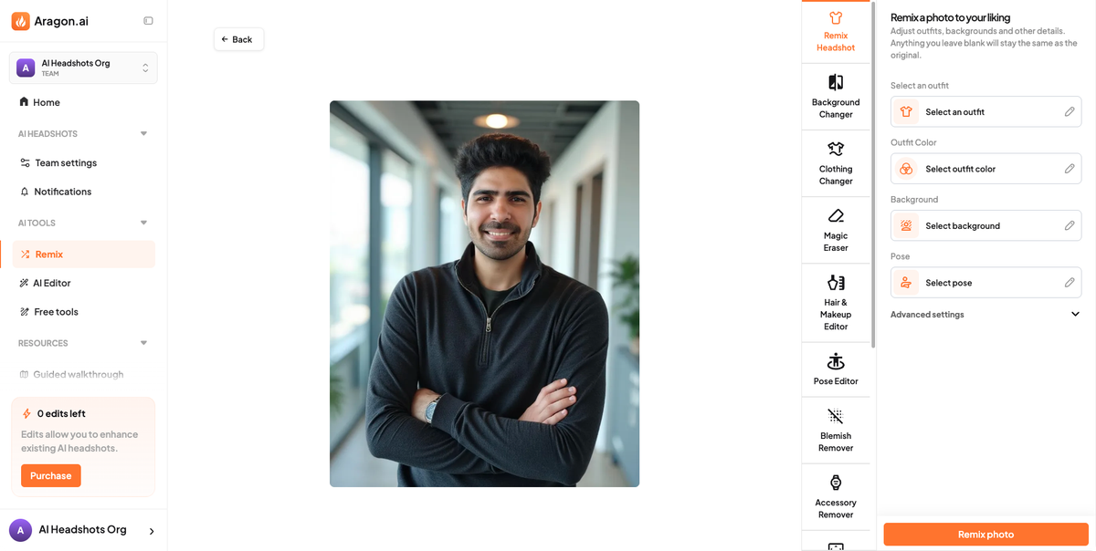 Aragon AI built-in editor from Sarwar's test