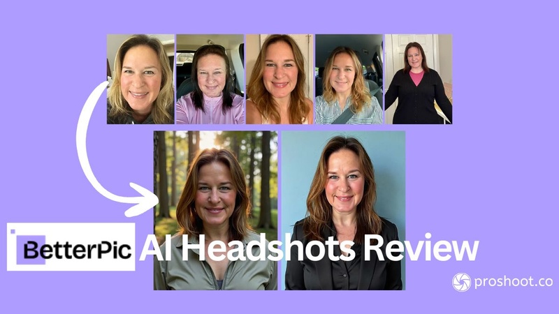 BetterPic AI headshots review: Sarah Gillam's test results compared to Proshoot