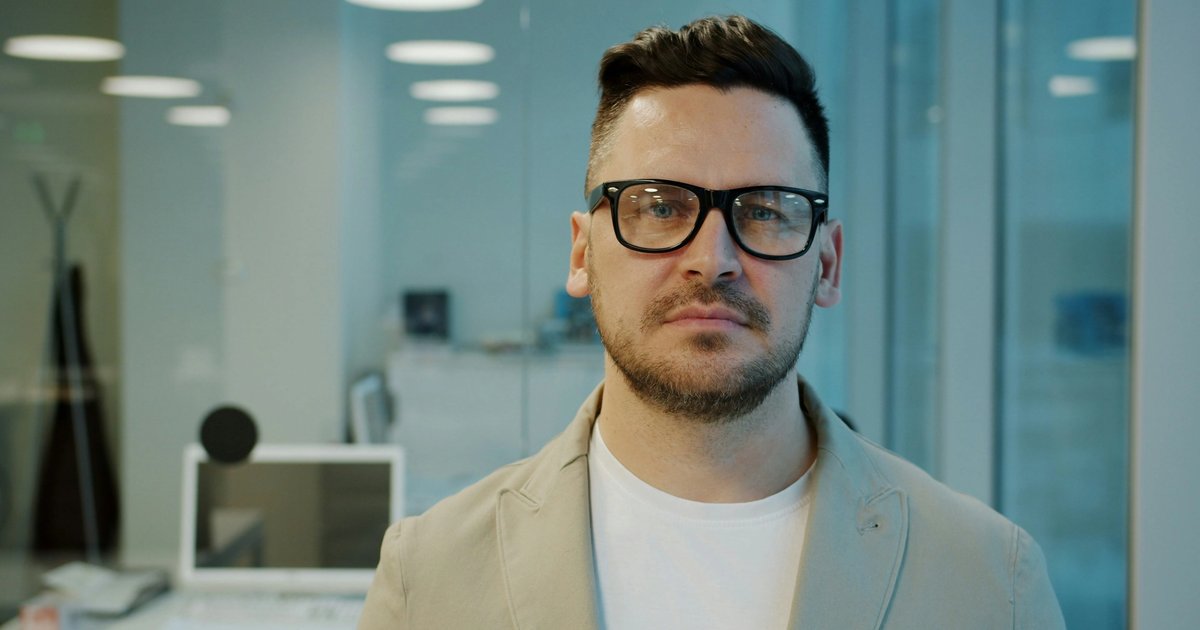 a startup founder in an office