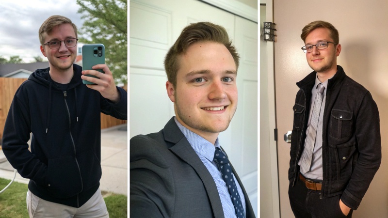 a person using professional headshots created with proshoot ai headshot generator