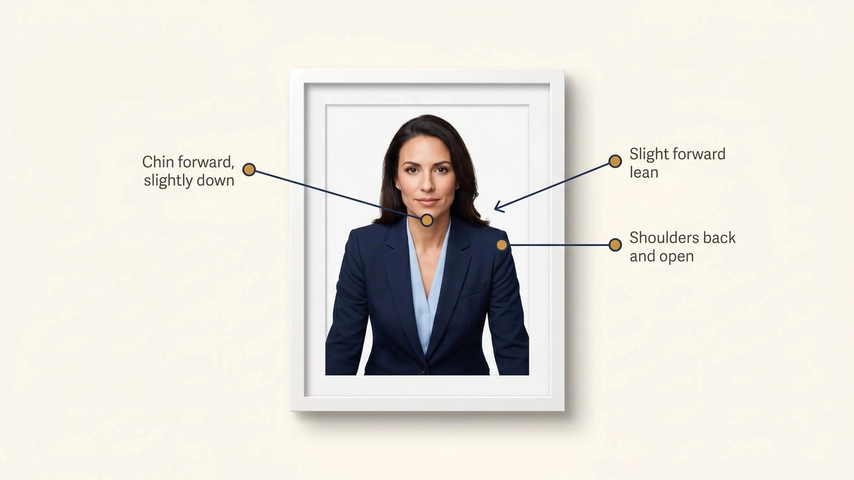 Confident professional in a well-fitted suit with strong eye contact in a studio headshot