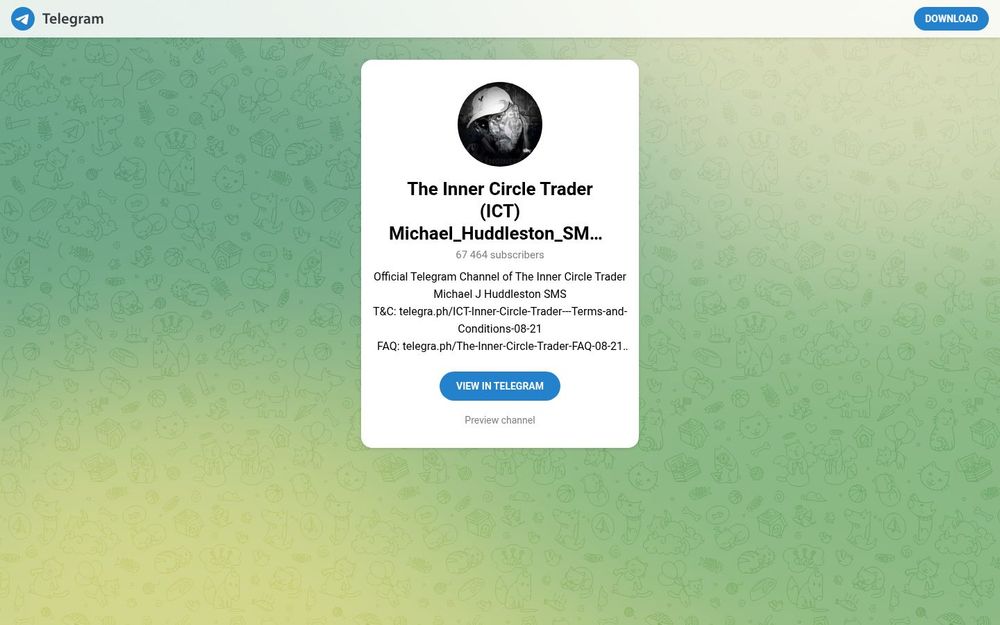 image of The Inner Circle Trader (ICT) Michael Huddleston SMC Telegram