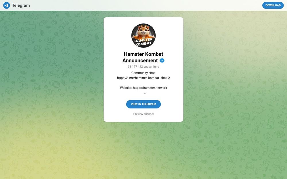 image of Hamster Kombat Announcement image of Hamster Kombat Announcement