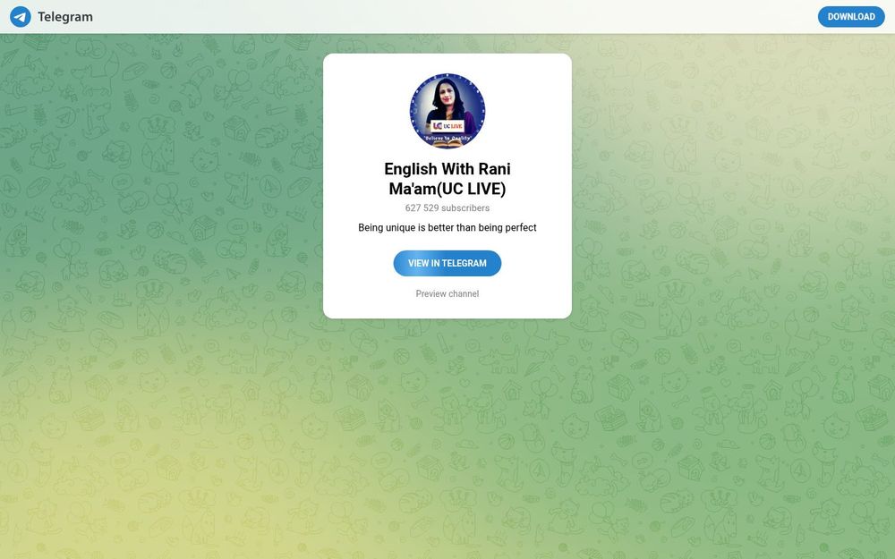 image of English With Rani Ma'am (UC LIVE) image of English With Rani Ma'am (UC LIVE)