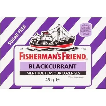 FISHERMAN'S FRIEND lozenges blackcurrant s/f 45g