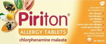 Piriton Antihistamine Allergy Relief Tablets Chlorphenamine