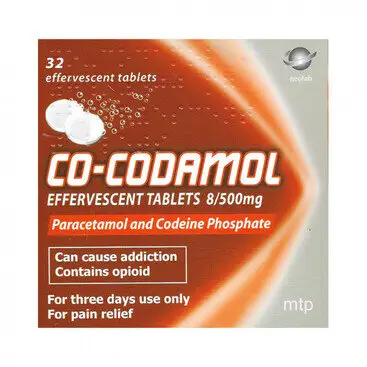 Co-codamol 8mg/500mg Effervescent Soluble - 32 tablets