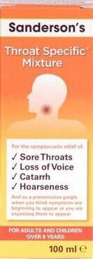 SANDERSON'S throat specific mixture 100ml