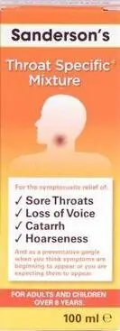 SANDERSON'S throat specific mixture 100ml
