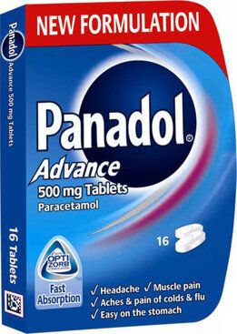 Panadol Paracetamol Tablets Pain Relief 500mg Advance 16s