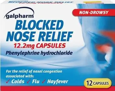 GALPHARM blocked nose relief capsules 12.2mg 12