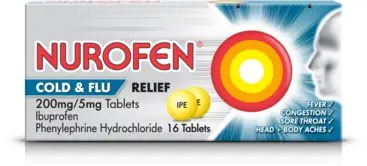 NUROFEN COLD & FLU tablets 200mg/5mg 16