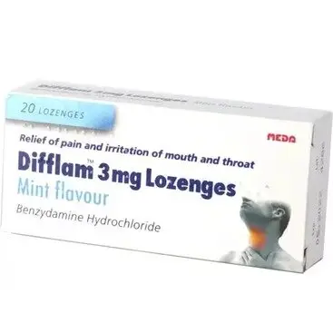DIFFLAM lozenges mint 3mg 20