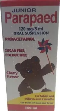 PARAPAED JUNIOR oral suspension s/f c/f 120mg/5ml 100ml