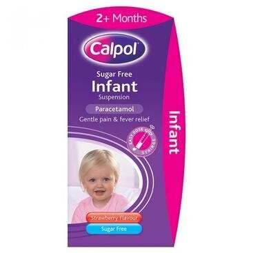 Calpol Infant Sugar Free Oral Suspension Strawberry Flavour 2+ Months