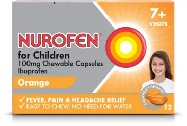 NUROFEN FOR CHILDREN 7+ chewable capsules 100mg 12