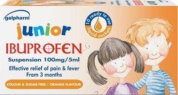 GALPHARM junior ibuprofen suspension 100mg/5ml  10