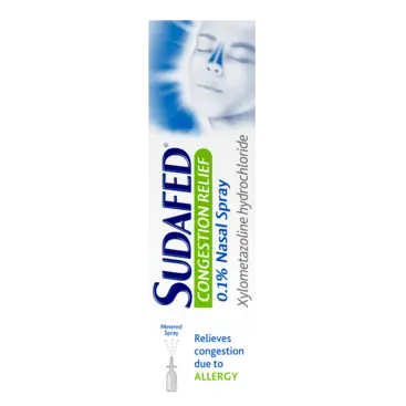 SUDAFED congestion relief nasal spray 1mg/1ml 10ml