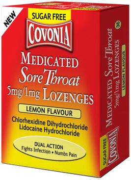 COVONIA medicated lozenges lemon 5mg/1mg  36