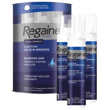 Regaine for Men Extra Strength Scalp Foam 5% – 3 Month Supply