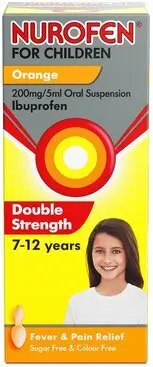 NUROFEN FOR CHILDREN oral suspension orange flavour 7-12 years 200mg/5ml 100ml