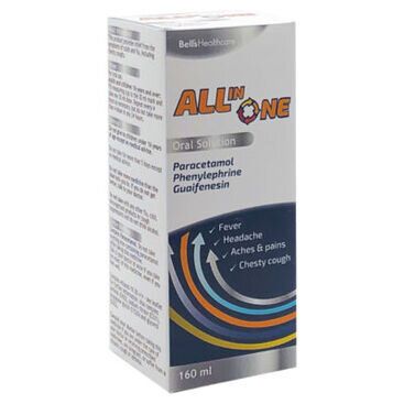 BELL'S OTC medicines cough & cold remedies all in one oral solution 200mg/500mg/10mg 160ml