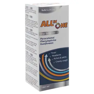 BELL'S OTC medicines cough & cold remedies all in one oral solution 200mg/500mg/10mg 160ml