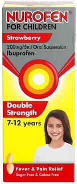 NUROFEN FOR CHILDREN oral suspension strawberry flavour 7-12 years 200mg/5ml 100ml