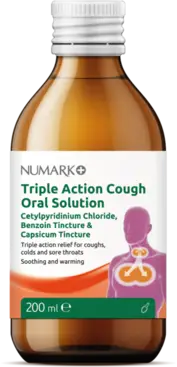 NUMARK OTC medicines coughs triple action cough oral solution 0.083ml/0.022ml/1.5mg 200ml