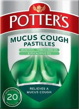 POTTERS pastilles mucus cough 20