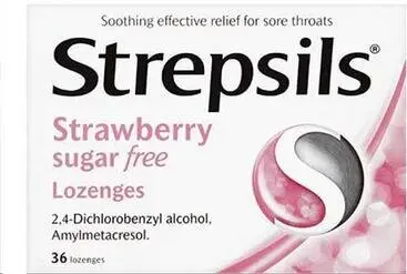 STREPSILS lozenge strawberry s/f 36